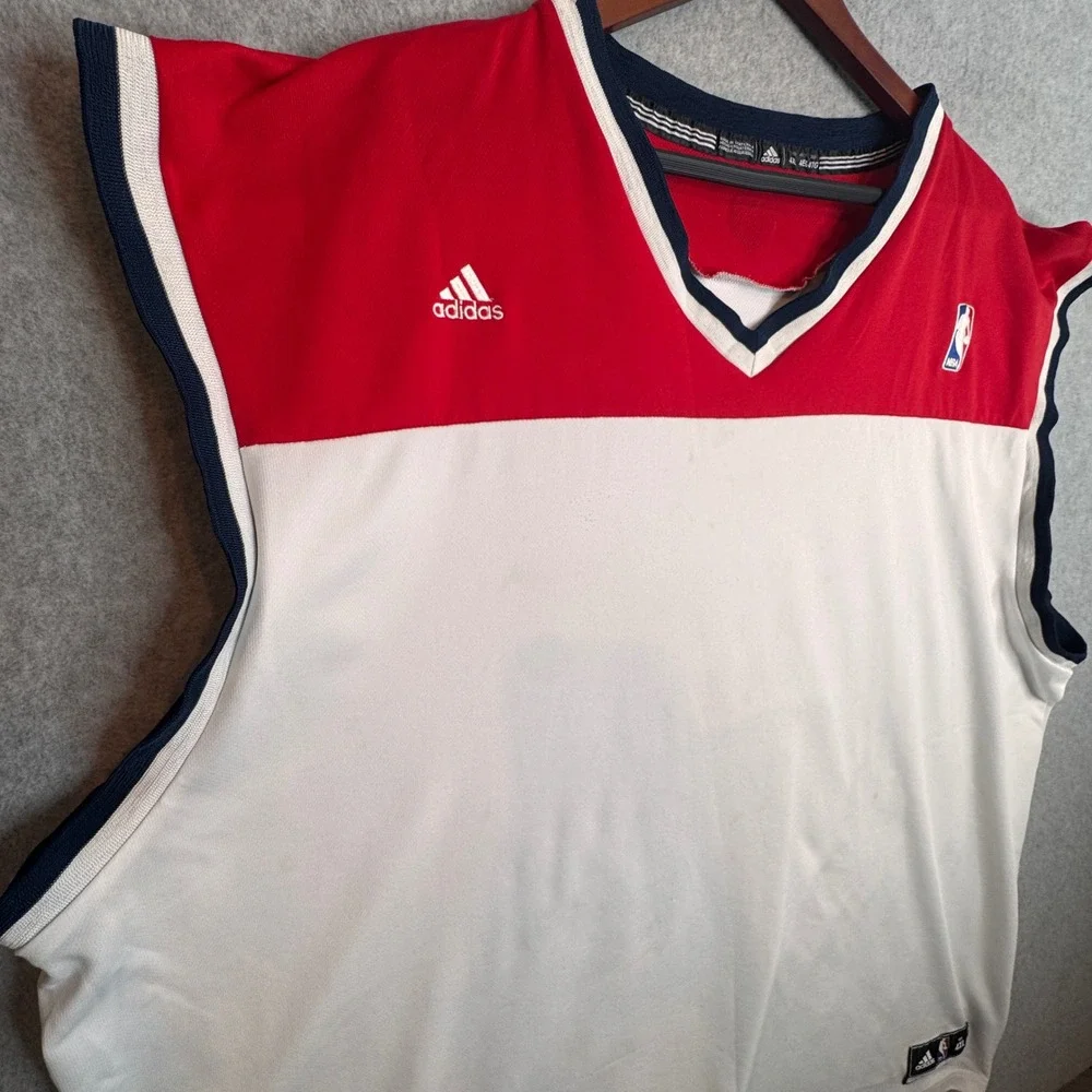 Adidas NBA 4XL PlayerID Warm Up Shooting Shirt Red White Blue Pro Team‎ 2012